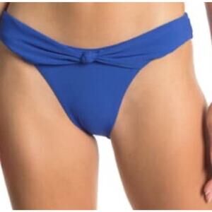 Robin Piccone Olivia Bikini Bottoms Size Extra Small Blue NEW High Leg Swim NWOT